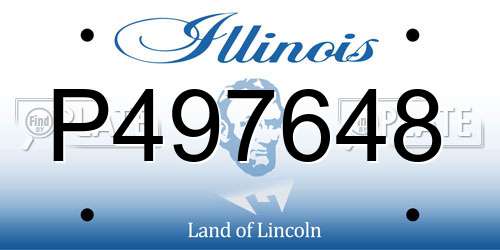 P497648 Illinois License Plate