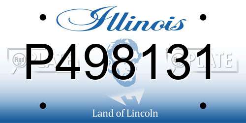 P498131 Illinois License Plate