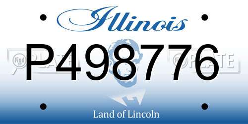 P498776 Illinois License Plate