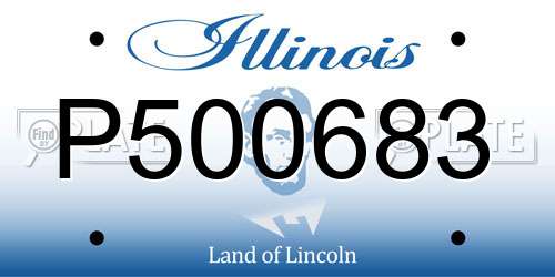 P500683 Illinois License Plate