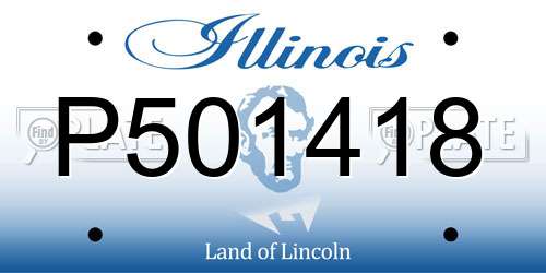 P501418 Illinois License Plate