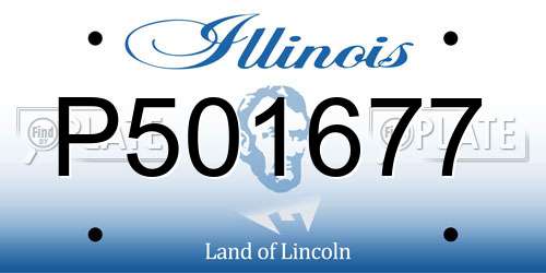 P501677 Illinois License Plate