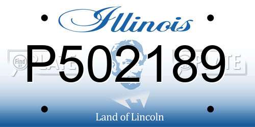 P502189 Illinois License Plate