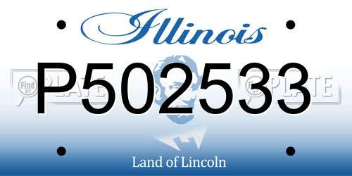 P502533 Illinois License Plate
