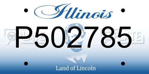 P502785 Illinois License Plate