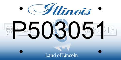 P503051 Illinois License Plate