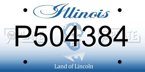 P504384 Illinois License Plate