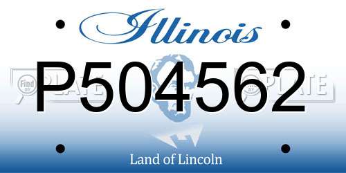 P504562 Illinois License Plate