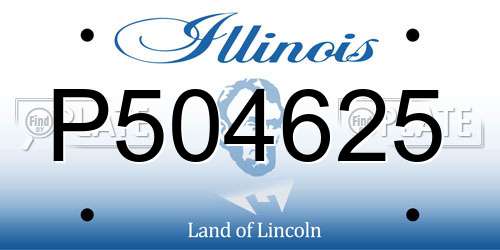 P504625 Illinois License Plate
