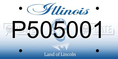 P505001 Illinois License Plate