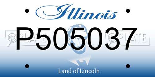 P505037 Illinois License Plate