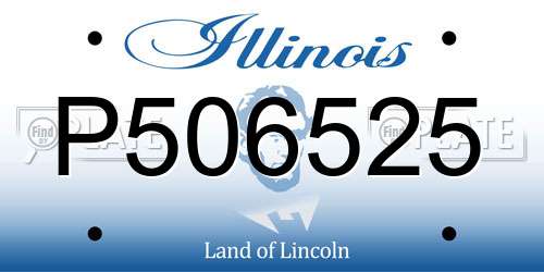 P506525 Illinois License Plate