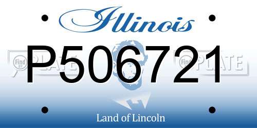 P506721 Illinois License Plate