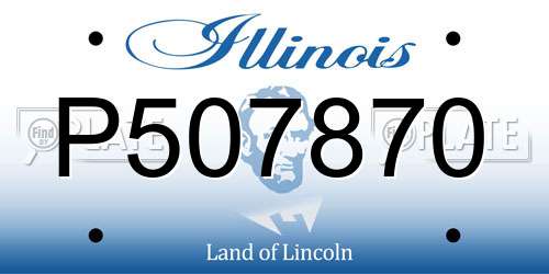 P507870 Illinois License Plate