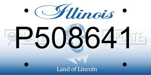 P508641 Illinois License Plate