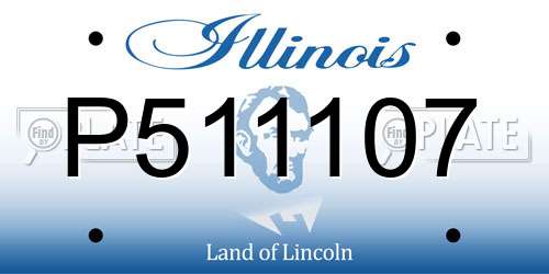 P511107 Illinois License Plate