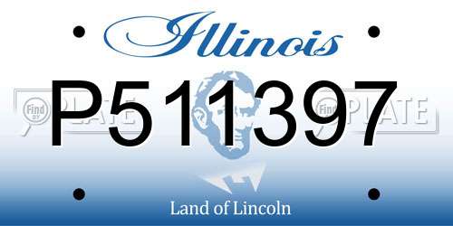 P511397 Illinois License Plate