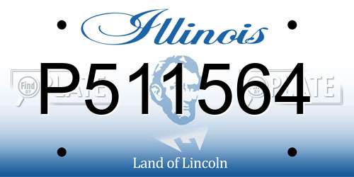 P511564 Illinois License Plate