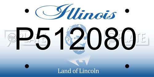P512080 Illinois License Plate