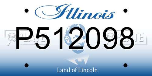 P512098 Illinois License Plate