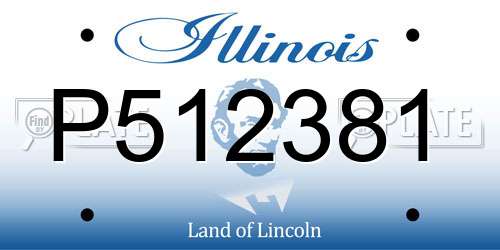 P512381 Illinois License Plate