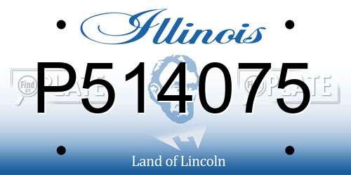 P514075 Illinois License Plate