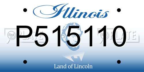 P515110 Illinois License Plate