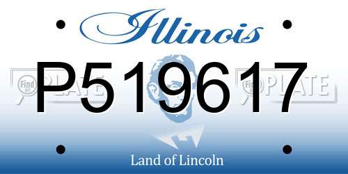 P519617 Illinois License Plate