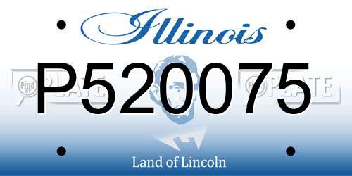 P520075 Illinois License Plate