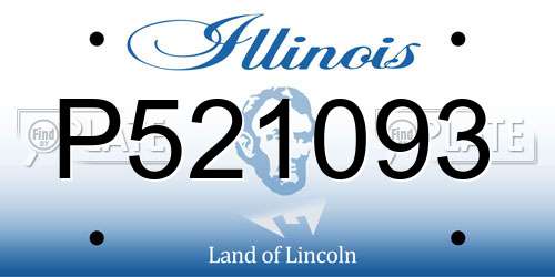 P521093 Illinois License Plate