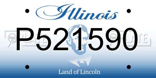 P521590 Illinois License Plate