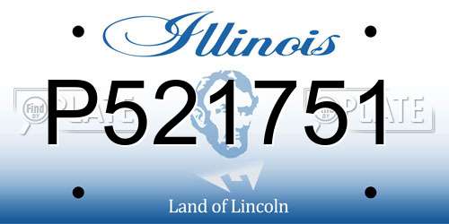 P521751 Illinois License Plate