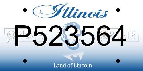 P523564 Illinois License Plate