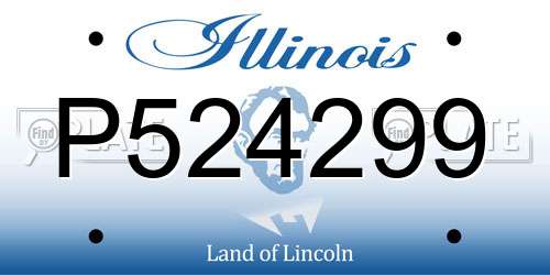 P524299 Illinois License Plate