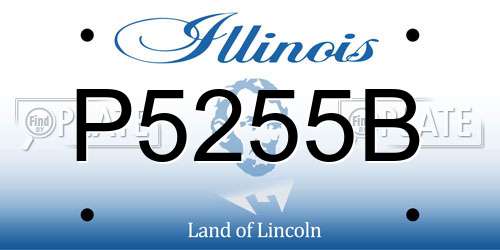 P5255B Illinois License Plate