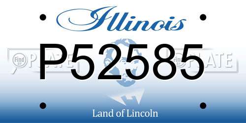 P52585 Illinois License Plate