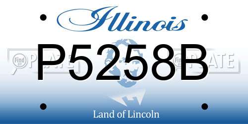 P5258B Illinois License Plate