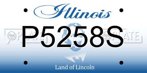 P5258S Illinois License Plate