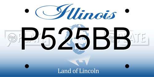 P525BB Illinois License Plate