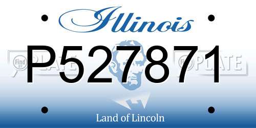 P527871 Illinois License Plate