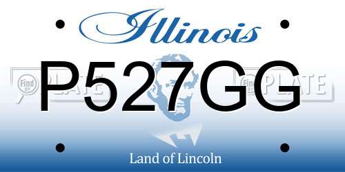 P527GG Illinois License Plate