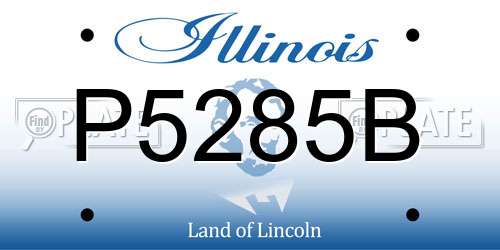 P5285B Illinois License Plate