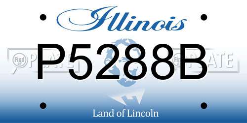 P5288B Illinois License Plate