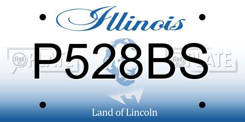 P528BS Illinois License Plate
