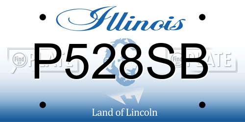 P528SB Illinois License Plate