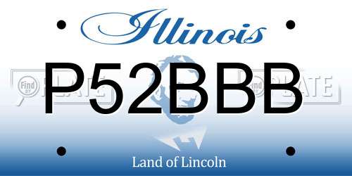 P52BBB Illinois License Plate