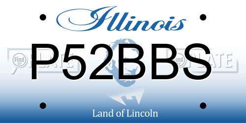 P52BBS Illinois License Plate