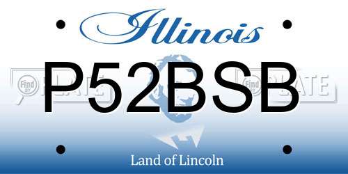 P52BSB Illinois License Plate