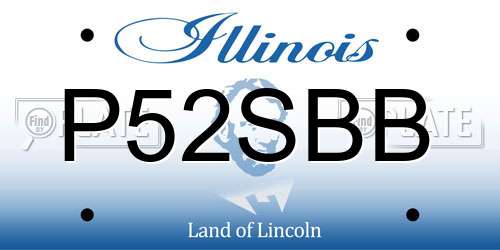 P52SBB Illinois License Plate