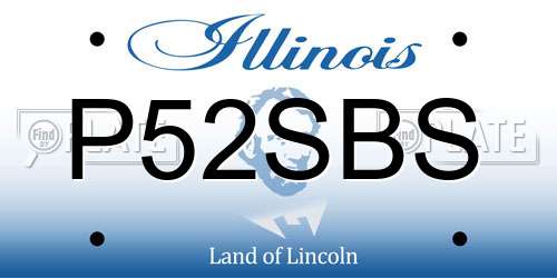 P52SBS Illinois License Plate